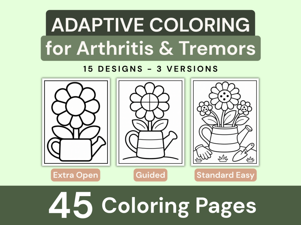 Adaptive Coloring Pages for People with Arthritis and Tremors - Etsy